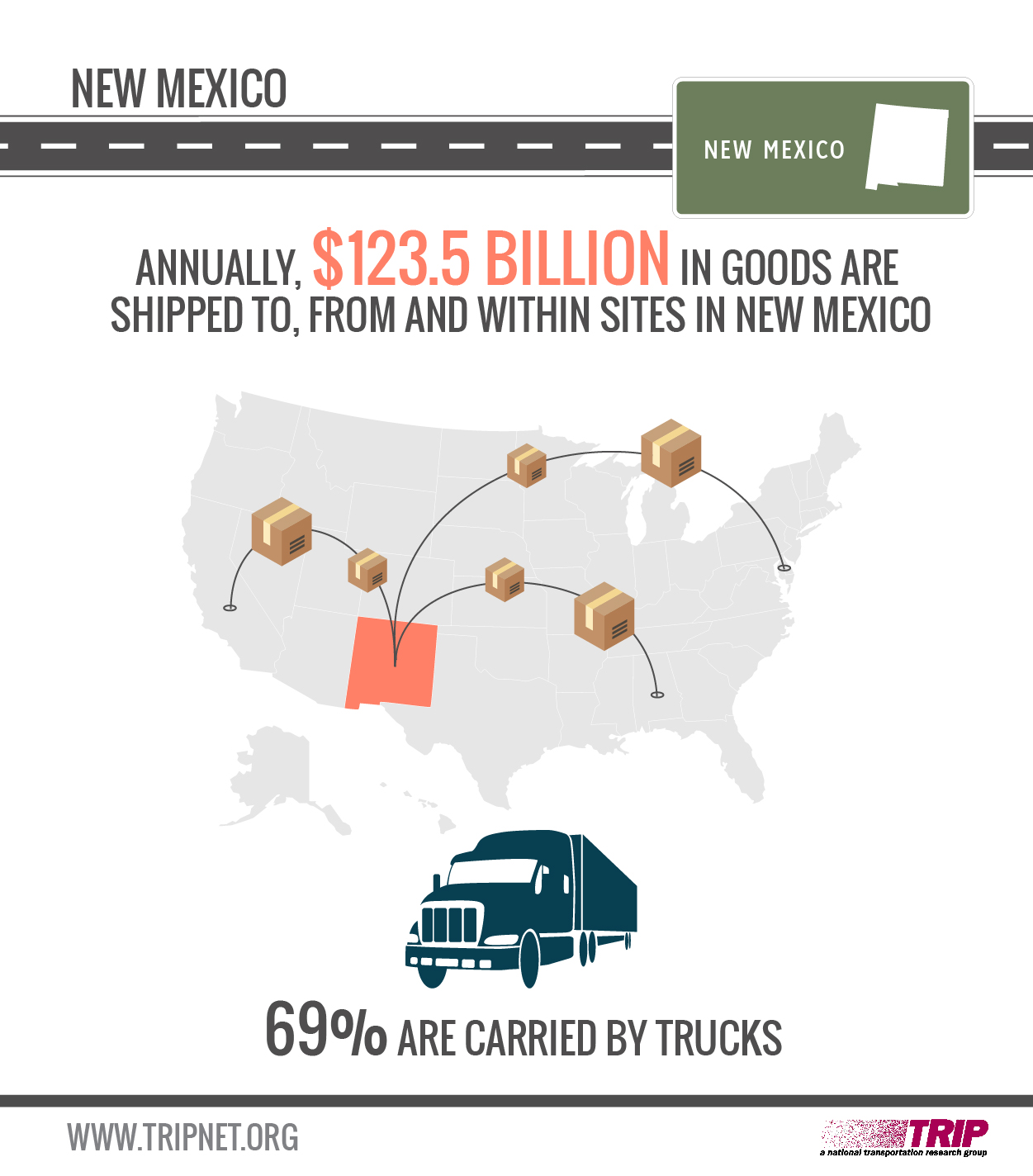 New Mexico Goods Shipped Infographic