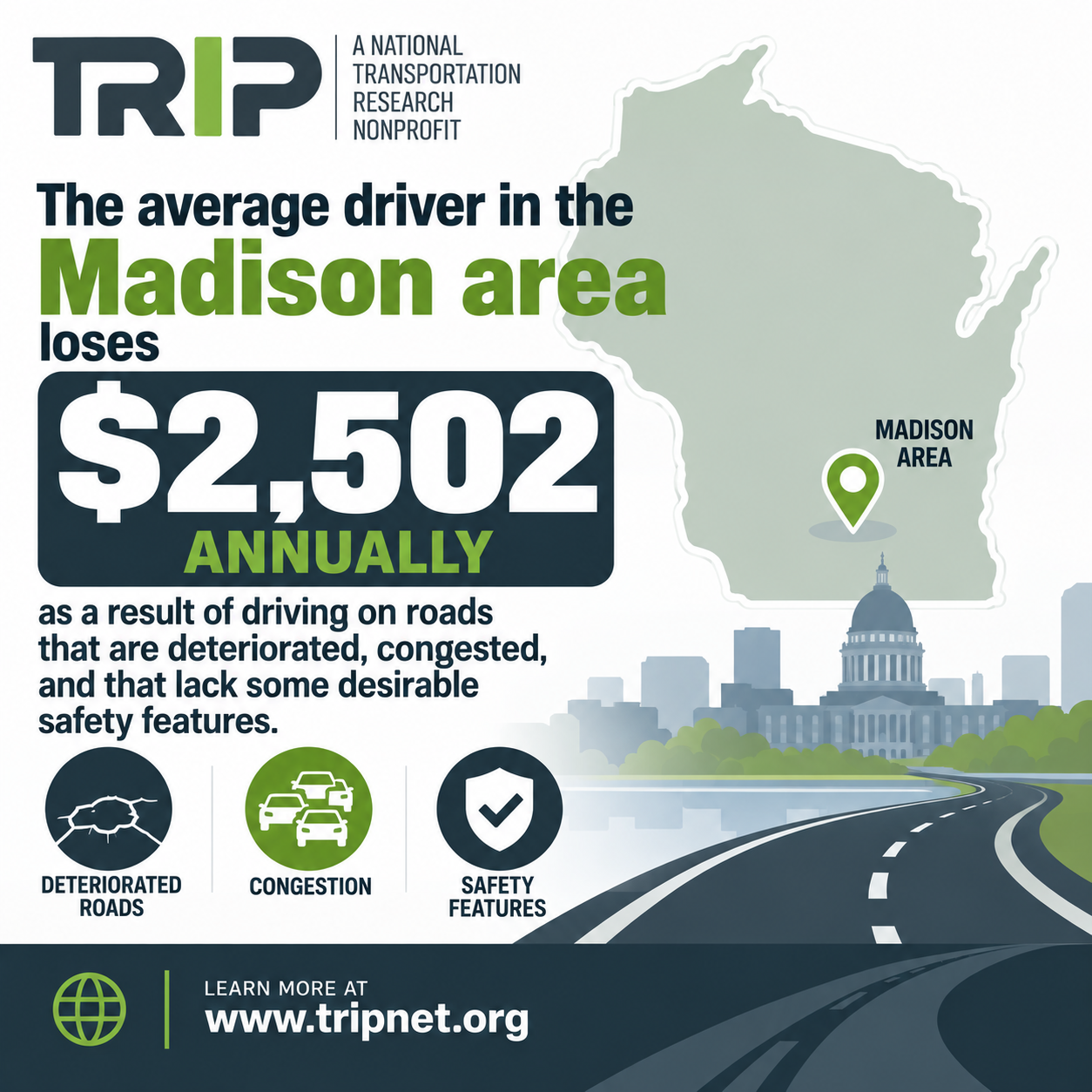 Madison Cost to Motorists Infographic – September 2026